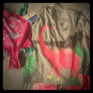 2 carter size 7 and peppa pig swim suit